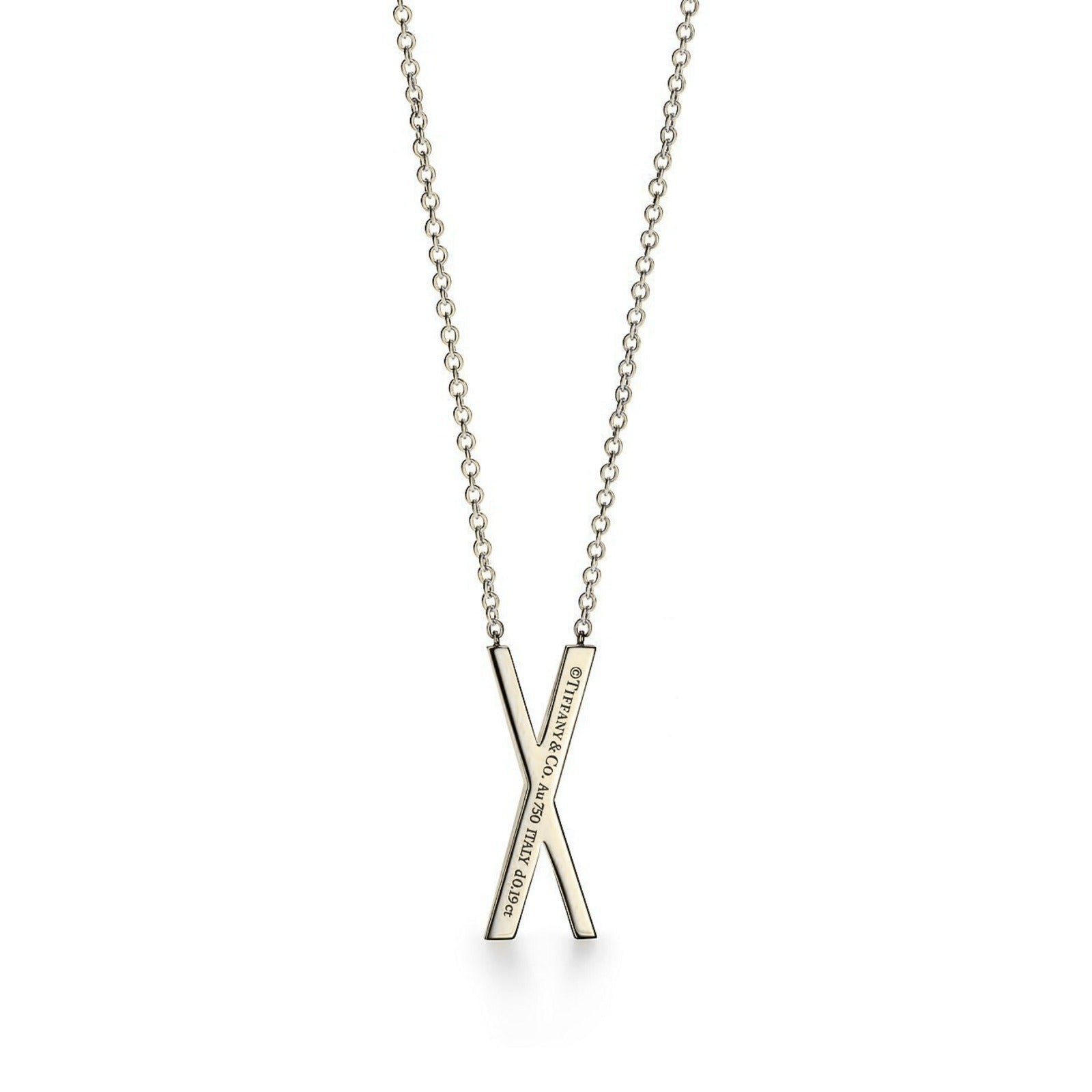 COLLIER TIFFANY & CO ATLAS® X PENDANT WHITE GOLD