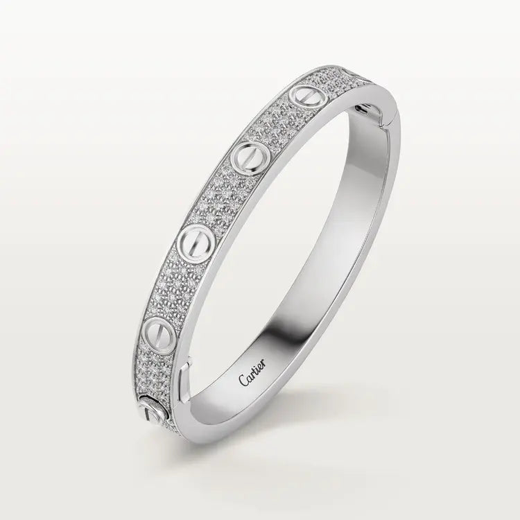 BRACELET CARTIER LOVE MODÉLE CLASSIQUE PAVÉ WHITE GOLD