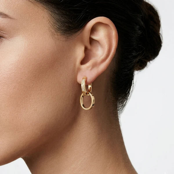 Boucles d'oreilles AV Amour Multiware – Petit modèle (Or jaune)