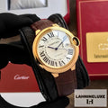Ballon Bleu Japanese Automatic White Dial Brown Belt Mens Collection