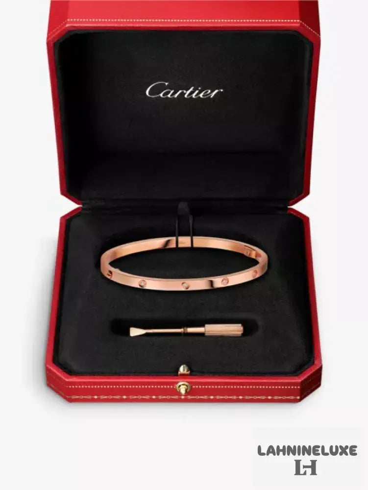 BRACELET CARTIER LOVE PETIT MODÉLE DIAMOND ROSE GOLD
