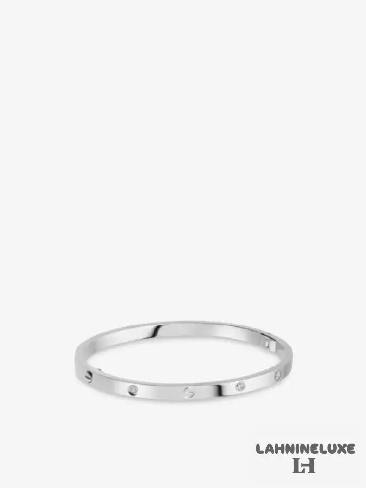 BRACELET CARTIER LOVE WHITE GOLD 4 DIAMONDS