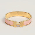 BRACELET HERMES CLIC H ROSE CANDEUR DOREE