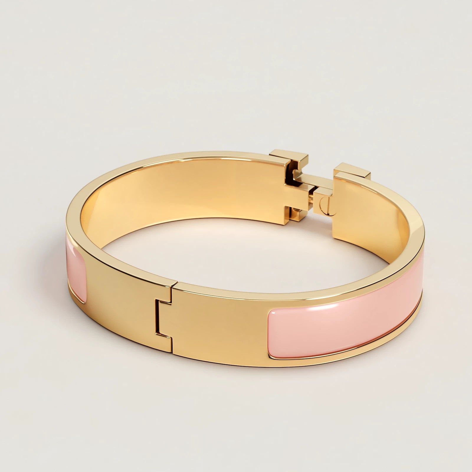 BRACELET HERMES CLIC H ROSE CANDEUR DOREE