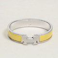 BRACELET HERMES CLIC H JAUNE D'OR ARGENTE