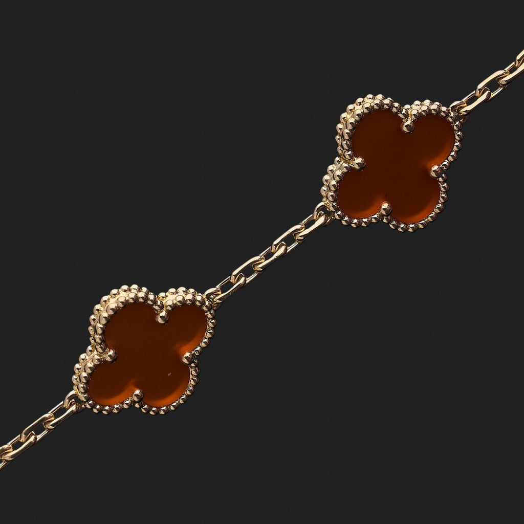 GOURMETTE VAN CLEEF ALHAMBRA ROUGE CARNELIAN