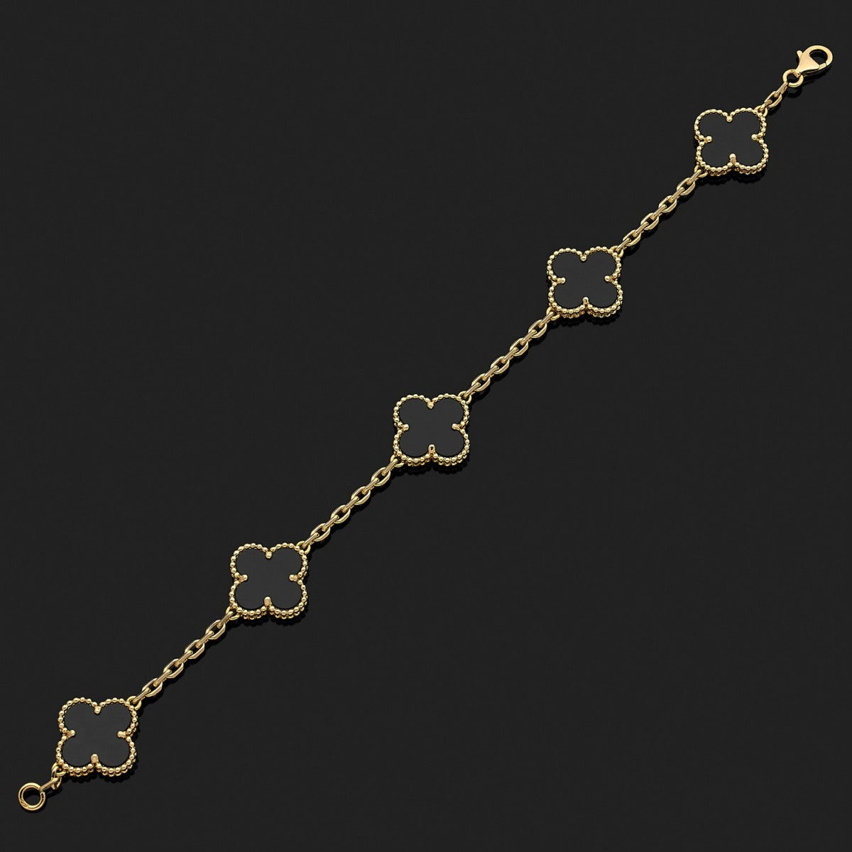 GOURMETTE VAN CLEEF ALHAMBRA NOIR ONYX