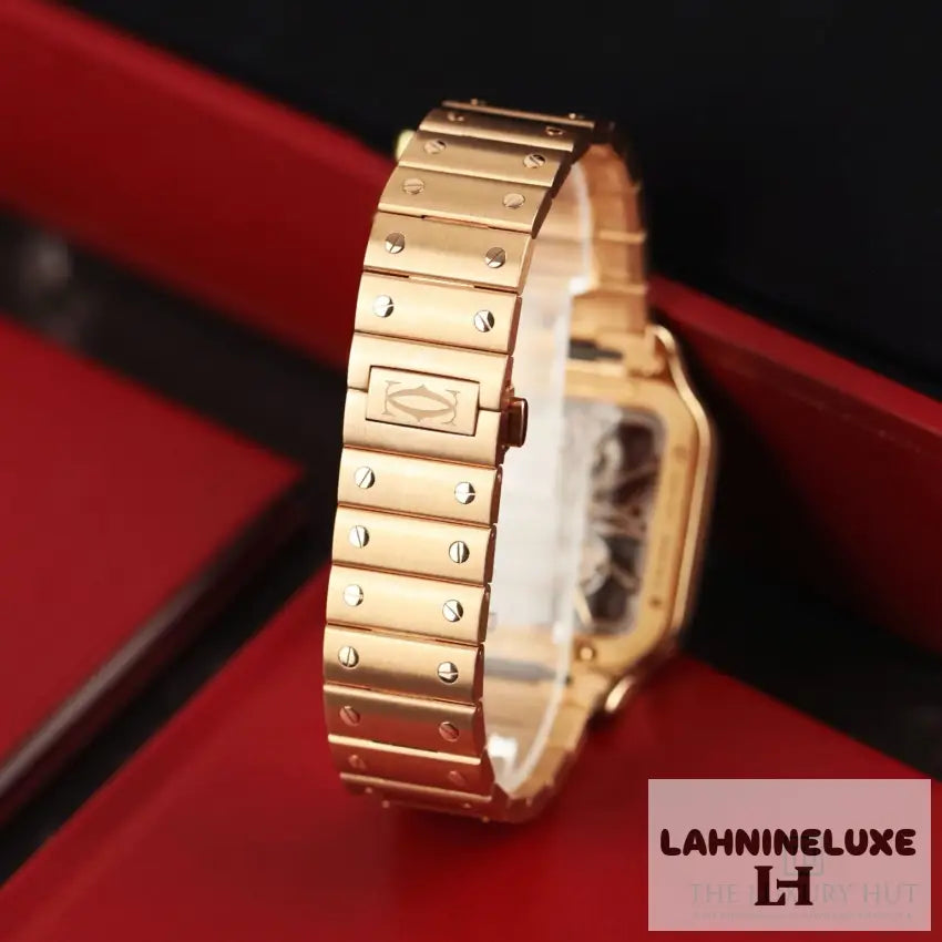 Cartier Santos De Skeleton Rosegold Automatic Men’s Watch