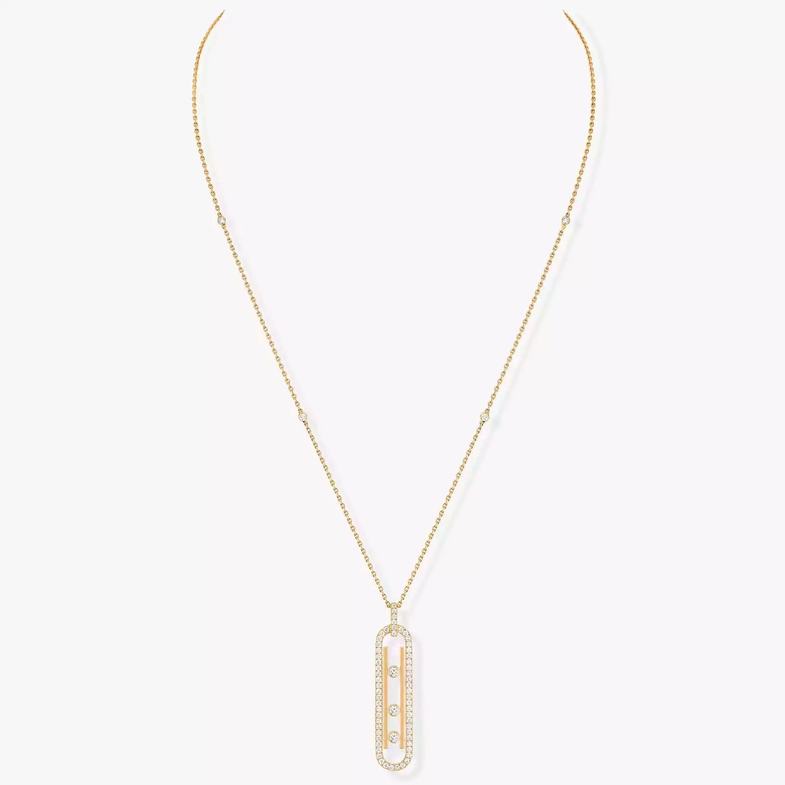 COLLIER MESSIKA MOVE 10TH SM NECKLACE DIAMONDS GOLD