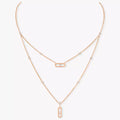 COLLIER MESSIKA MOVE UNO 2 RANGS ROSE GOLD