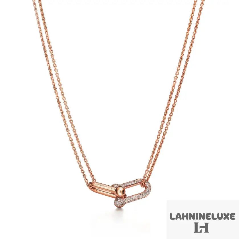 COLLIER TIFFANY & CO HARDWEAR A MAILLONS DIAMOND ROSE-GOLD