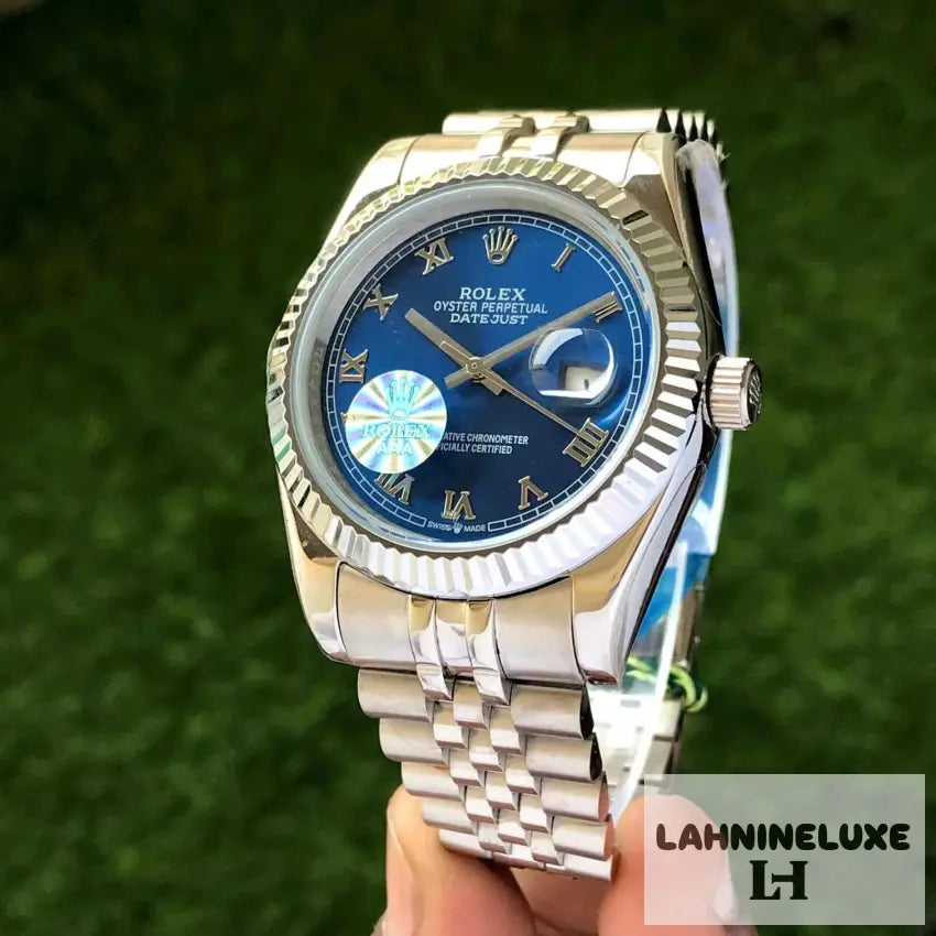 Date Just 41 Blue Roman Numeral Dial