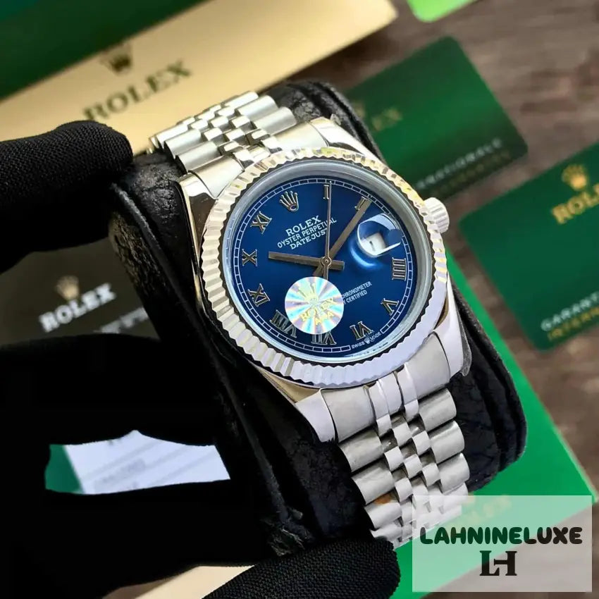 Date Just 41 Blue Roman Numeral Dial