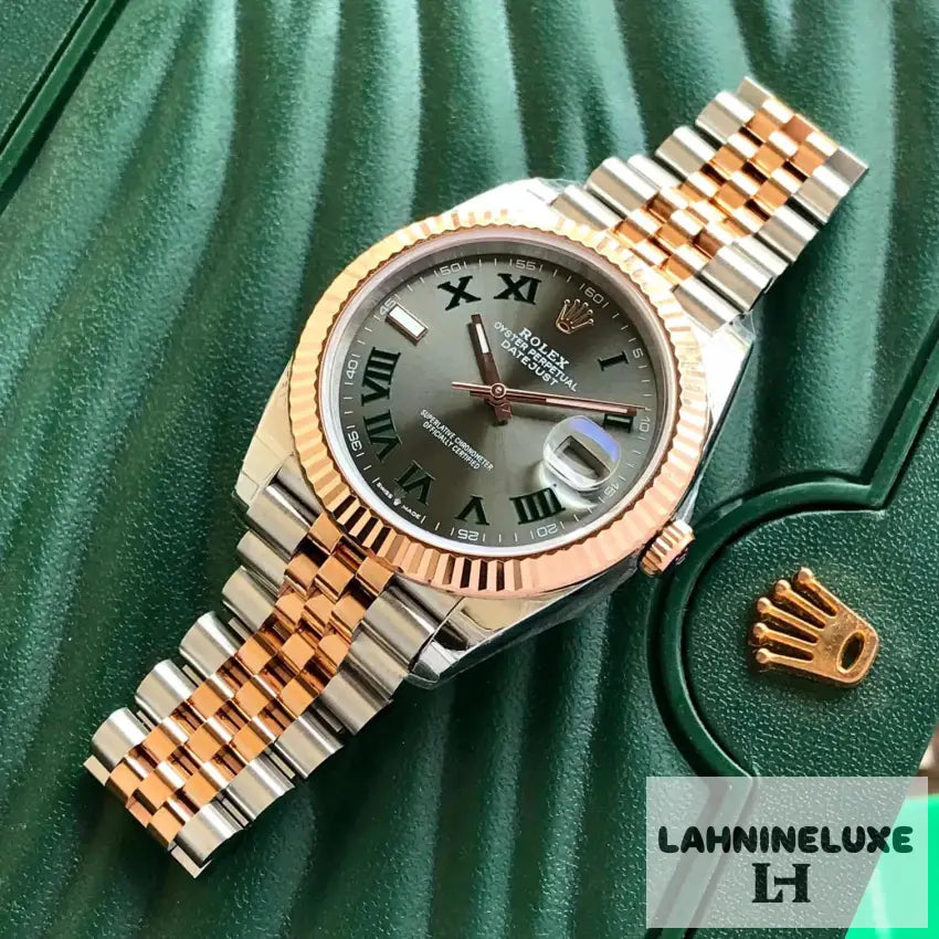 Date-just Roman Jubilee 41mm Steel and Everose Gold