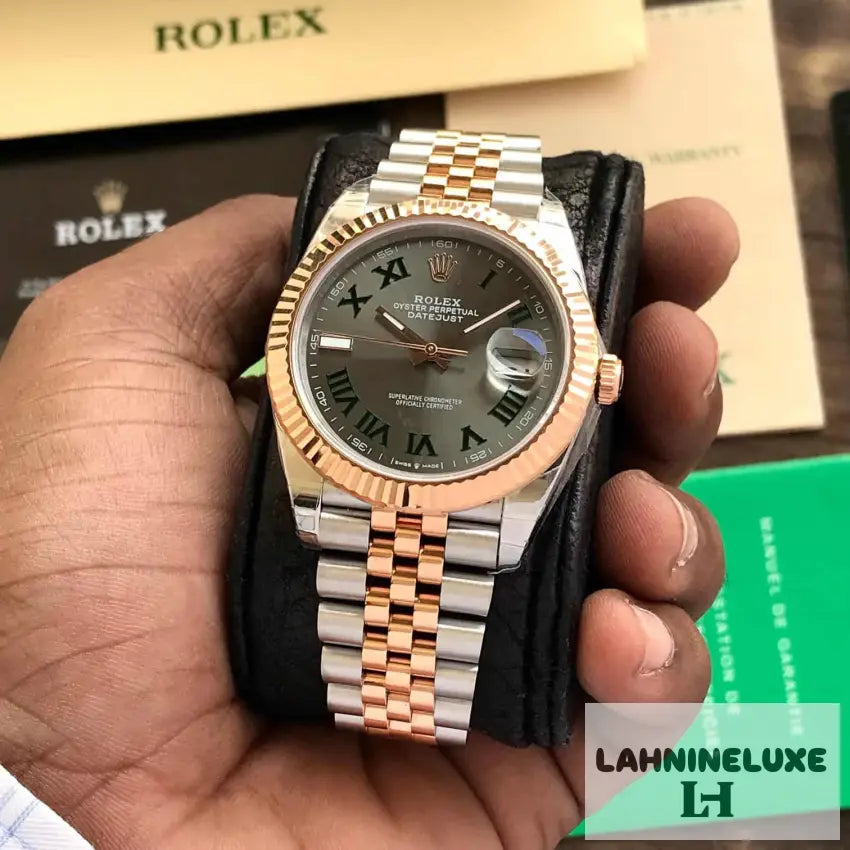 Date-just Roman Jubilee 41mm Steel and Everose Gold