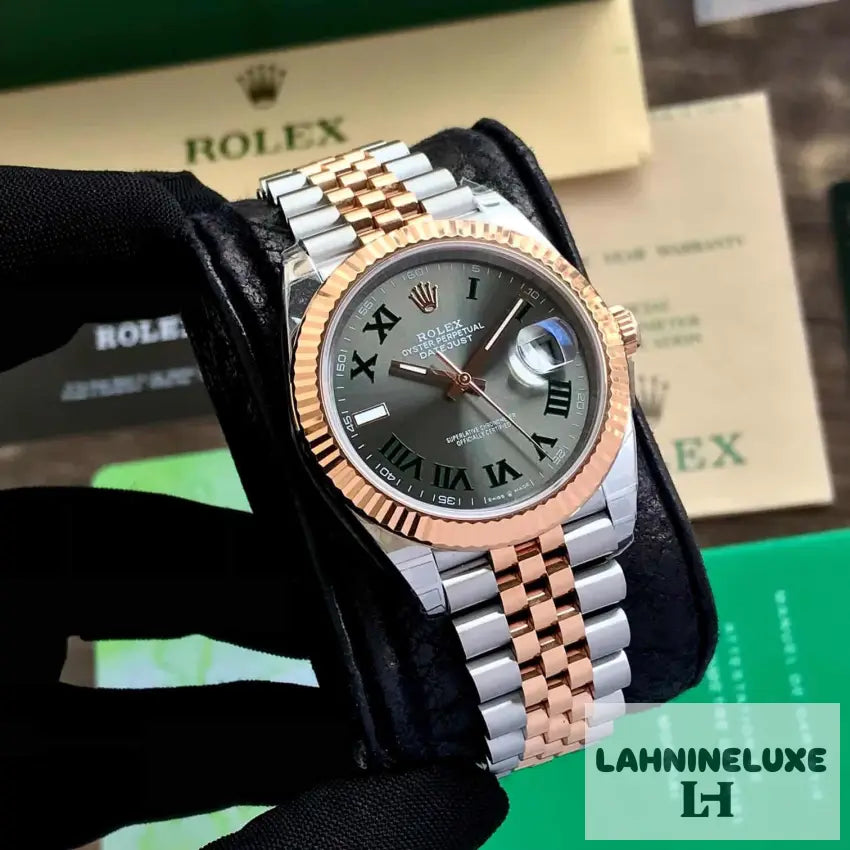 Date-just Roman Jubilee 41mm Steel and Everose Gold
