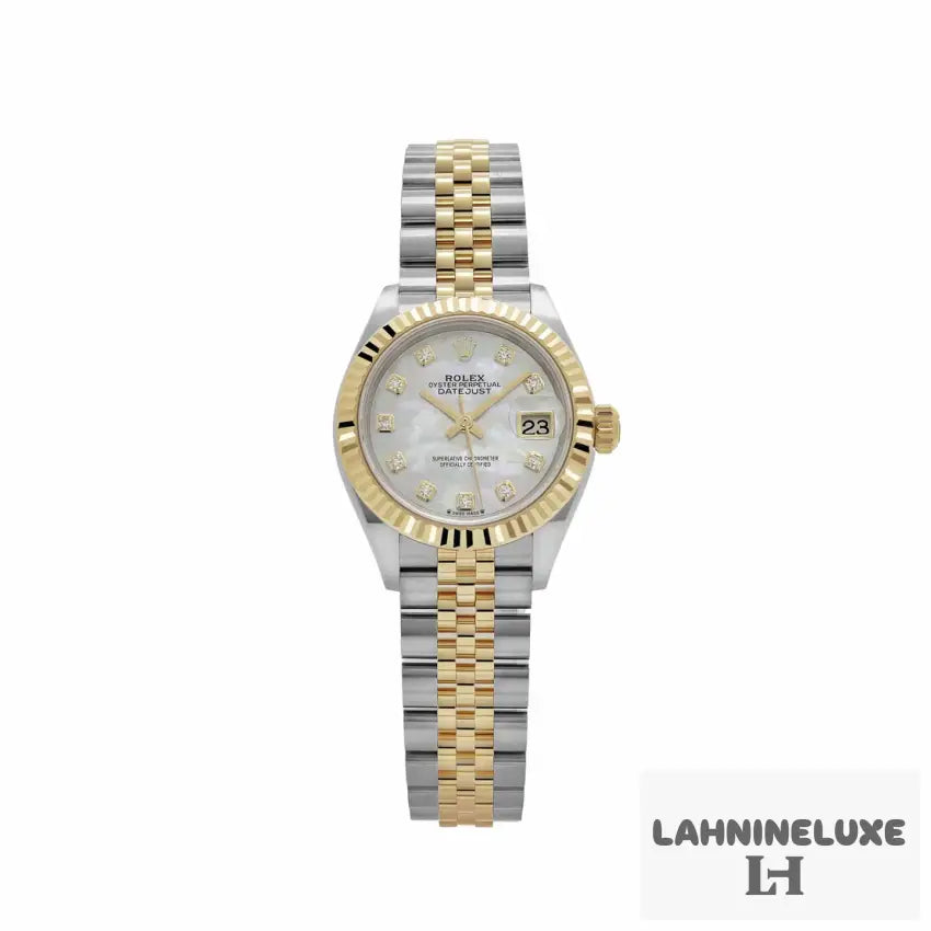 Datejust 28 279173 ’Ladies’ Stainless Steel Yellow Gold Mother of Pearl Diamond Dial Jubilee