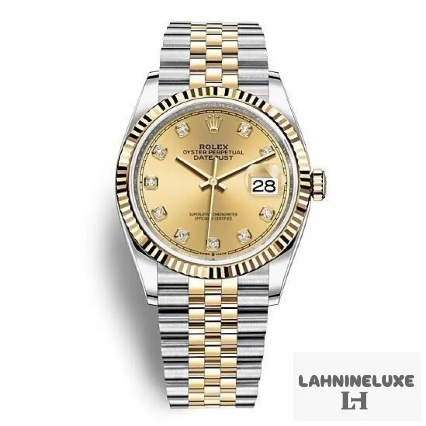 DATEJUST GRIS/JAUNE SERTI