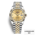 DATEJUST GRIS/JAUNE SERTI