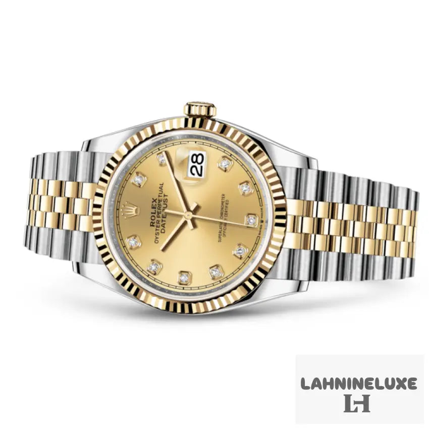 DATEJUST GRIS/JAUNE SERTI