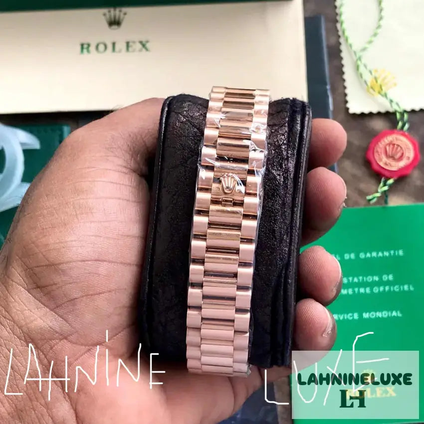 Day Date 2024 Rosegold Black Dial ETA Automatic