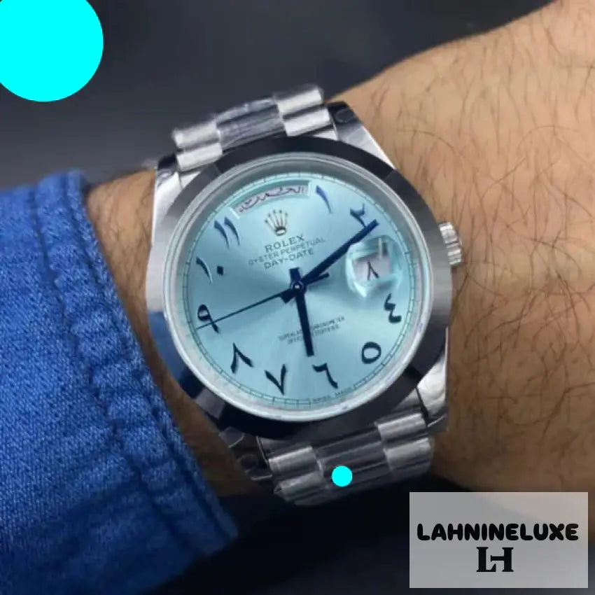 Day-Date 40 Platinum Ice Blue Dial – Arabic Eastern Numerals