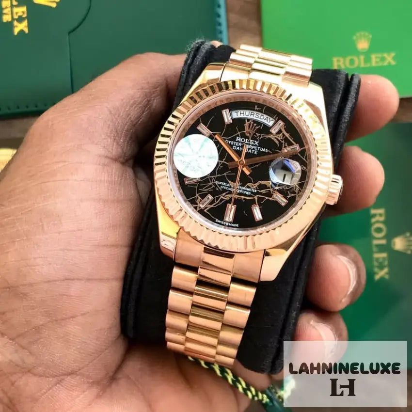 Day & Date 41 Rosegold Brown Dial Japanese Master Quality Automatic