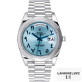 Day Date Blue Arabic Dial Platinum