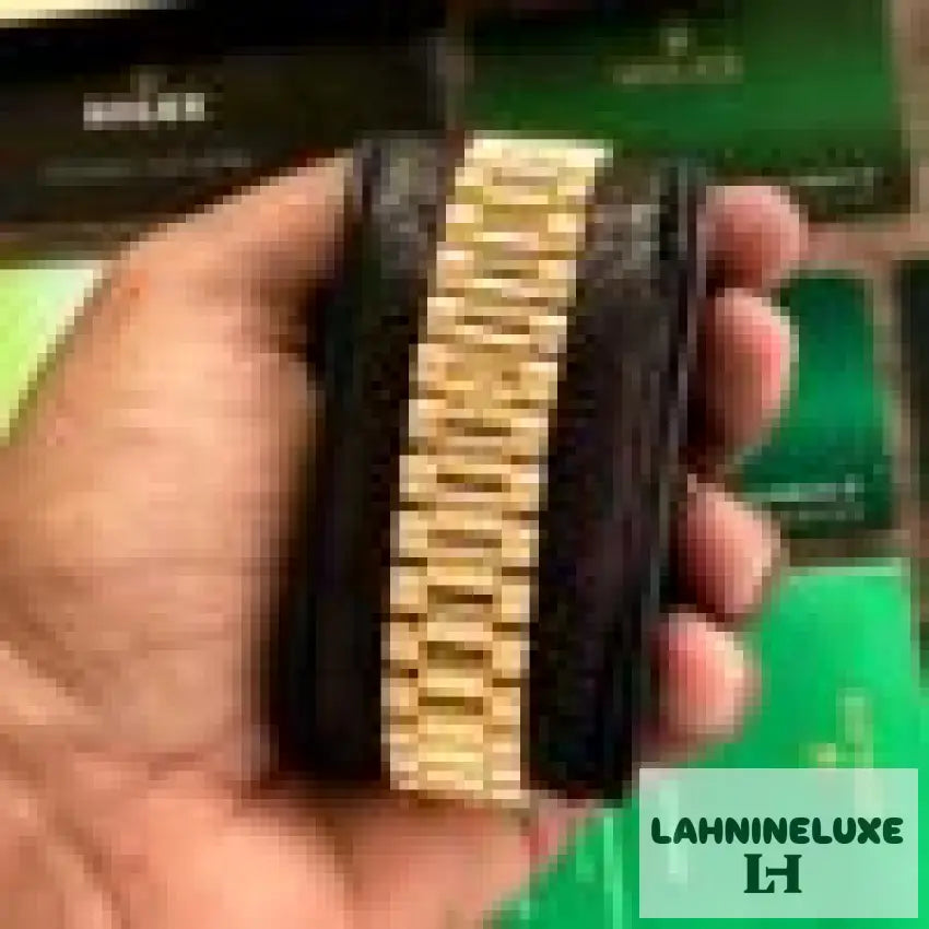 Day Date Gold Green Dial 40mm Japanese Automatic