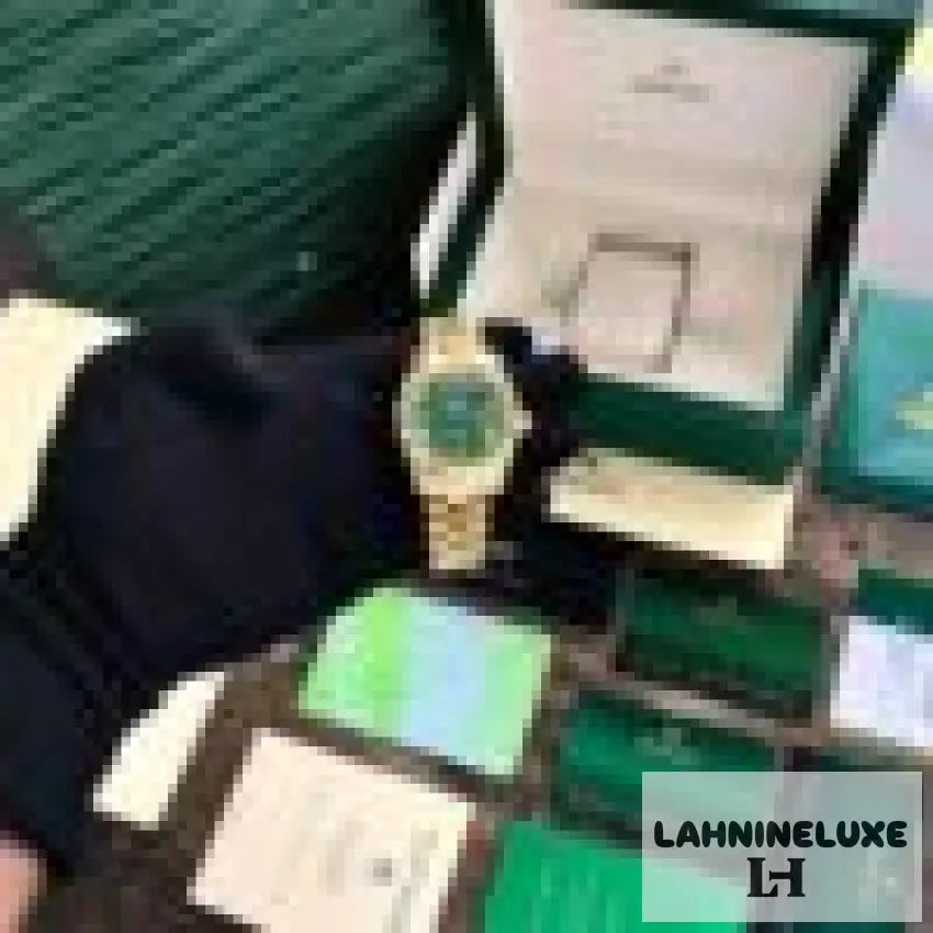 Day Date Gold Green Dial 40mm Japanese Automatic