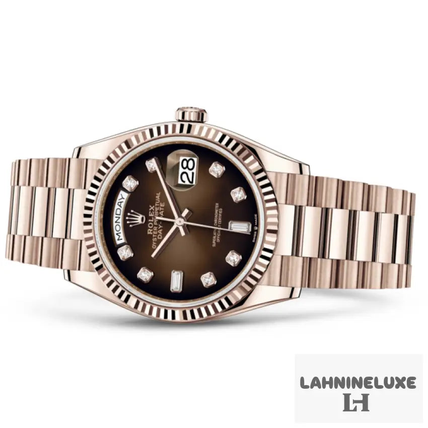 DAY DATE OR ROSE/BRUN