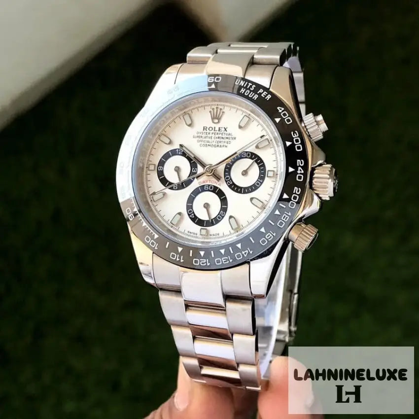 Daytona Panda Stainless Steel White Dial Japanese Master Quality