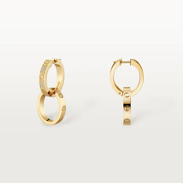 Boucles d'oreilles AV Amour Multiware – Petit modèle (Or jaune)