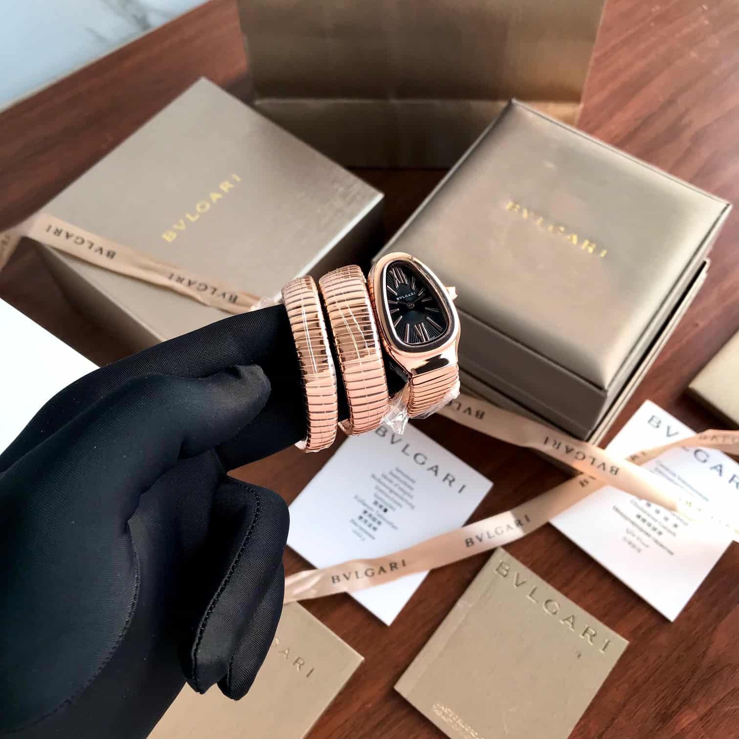 Bvlgari Serpenti Tubogas Rosegold Black