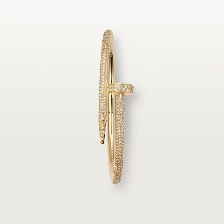 BRACELET CARTIER JUSTE UN CLOU MODÉLE CLASSIQUE SEMI PAVÉ GOLD