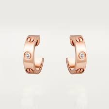 BOUCLE CARTIER LOVE CRÉEOLES PETIT MODÉLE DEUX DIAMONDS WHITE GOLD