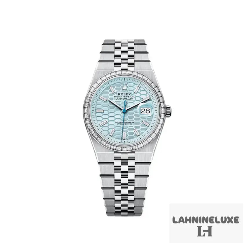 Land-Dweller Platinum Ice Blue Dial Diamond