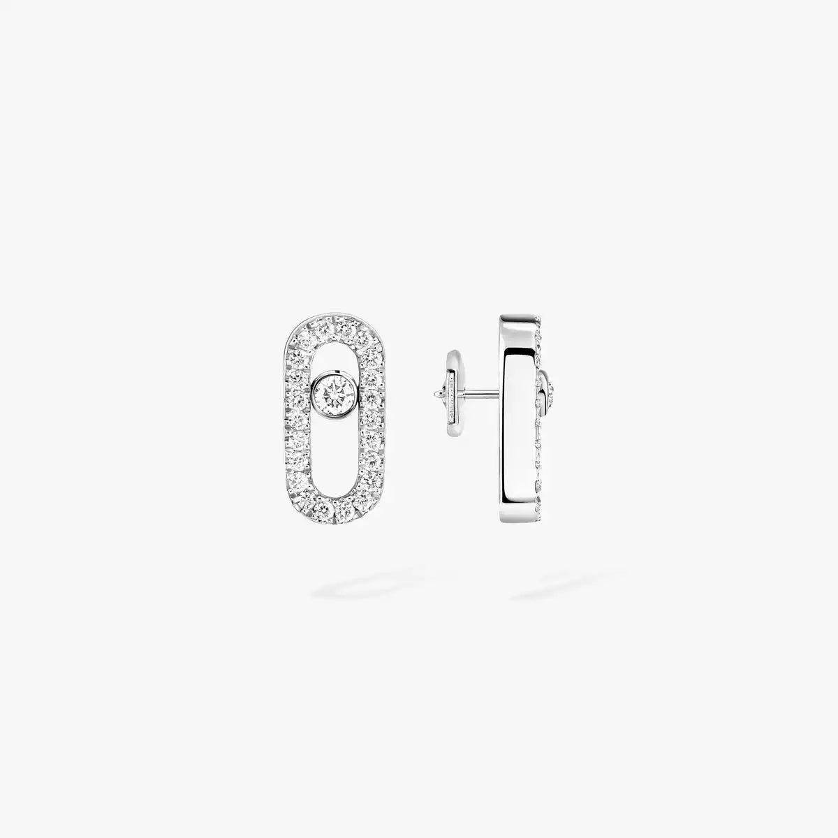 Boucles d'oreilles diamant en or blanc