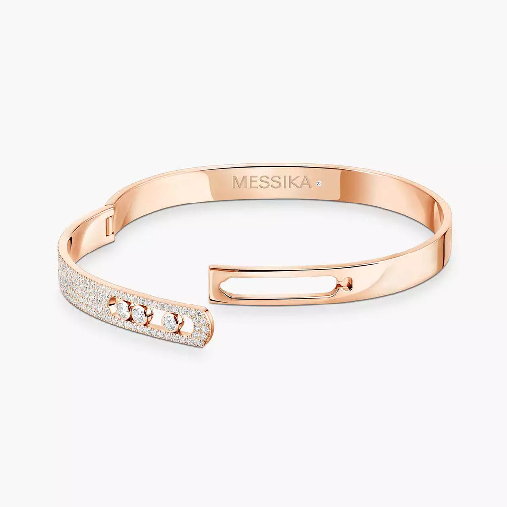 BRACELET MESSIKA BANGLE MOVE NOA SEMI PAVÉ ROSE GOLD
