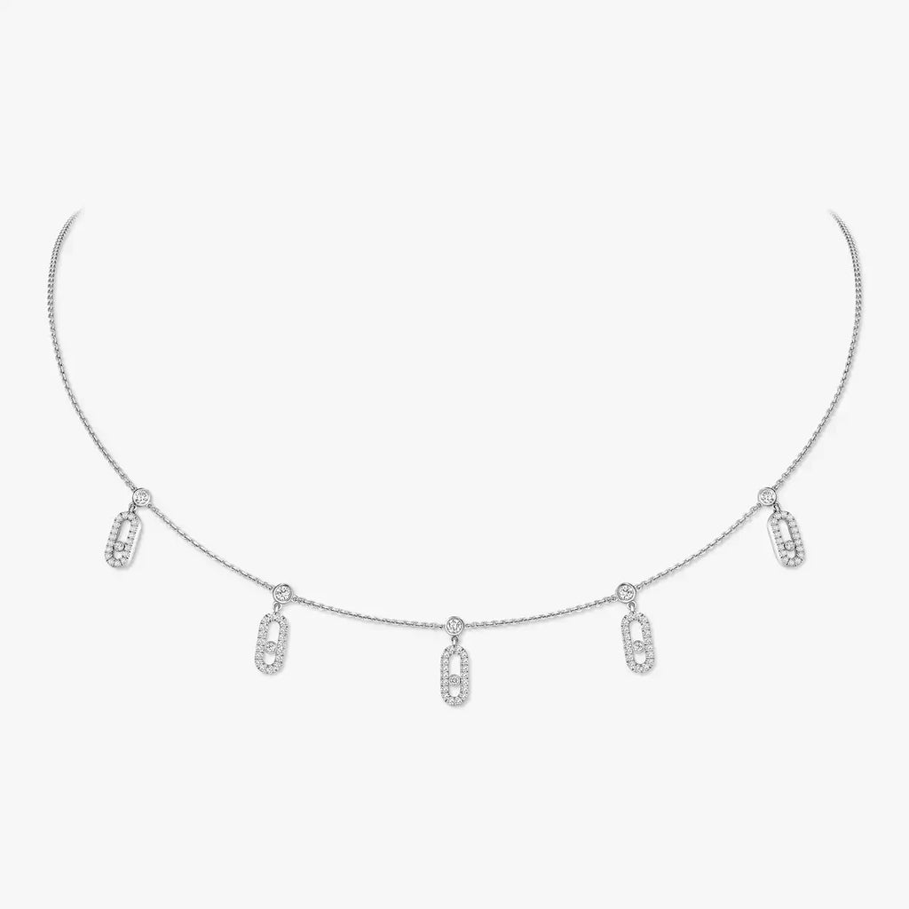 COLLIER MESSIKA CHOKER MOVE UNO PAMPILLE PAVE WHITE GOLD
