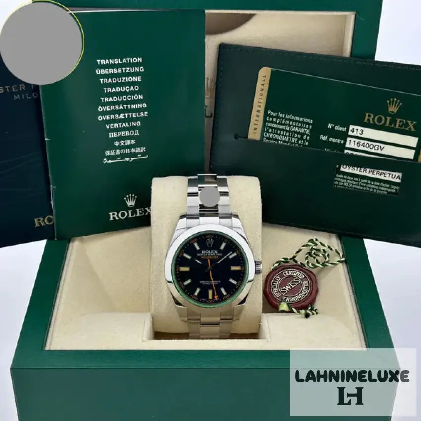 Milgauss Fond Noir Montre Homme
