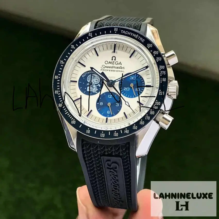Omega Apollo 50th Anniversary Black Rubber Strap Limited Editio