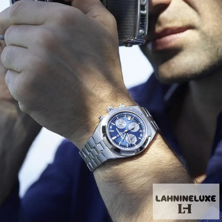 OVERSEAS CHRONOGRAPHE-GRIS/BLEU