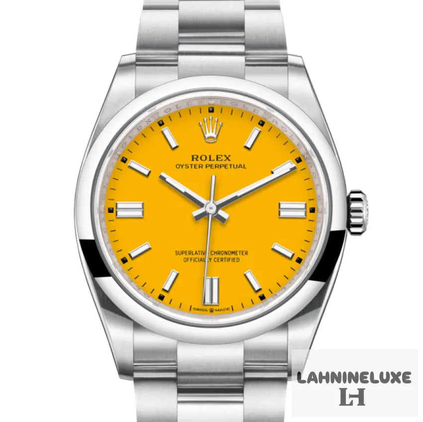 oyster perpetual jaune 36mm