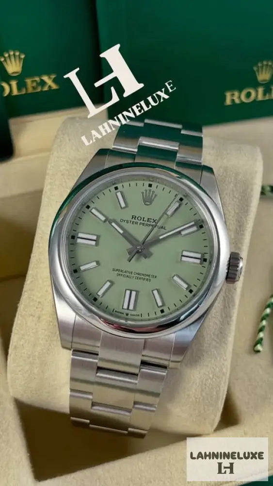 oyster perpetual pistachio