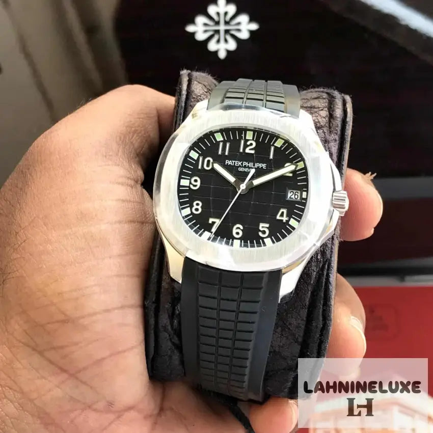 Patek Philippe Aquanaut Silver Black Swiss ETA Automatic Men’s Watch
