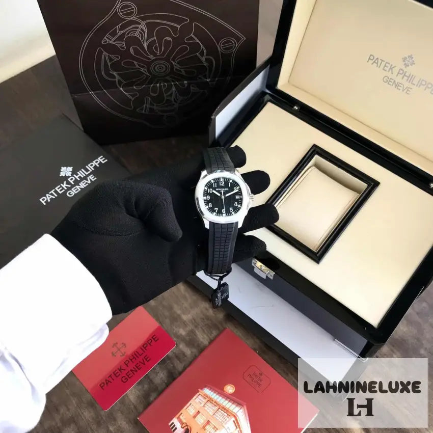 Patek Philippe Aquanaut Silver Black Swiss ETA Automatic Men’s Watch