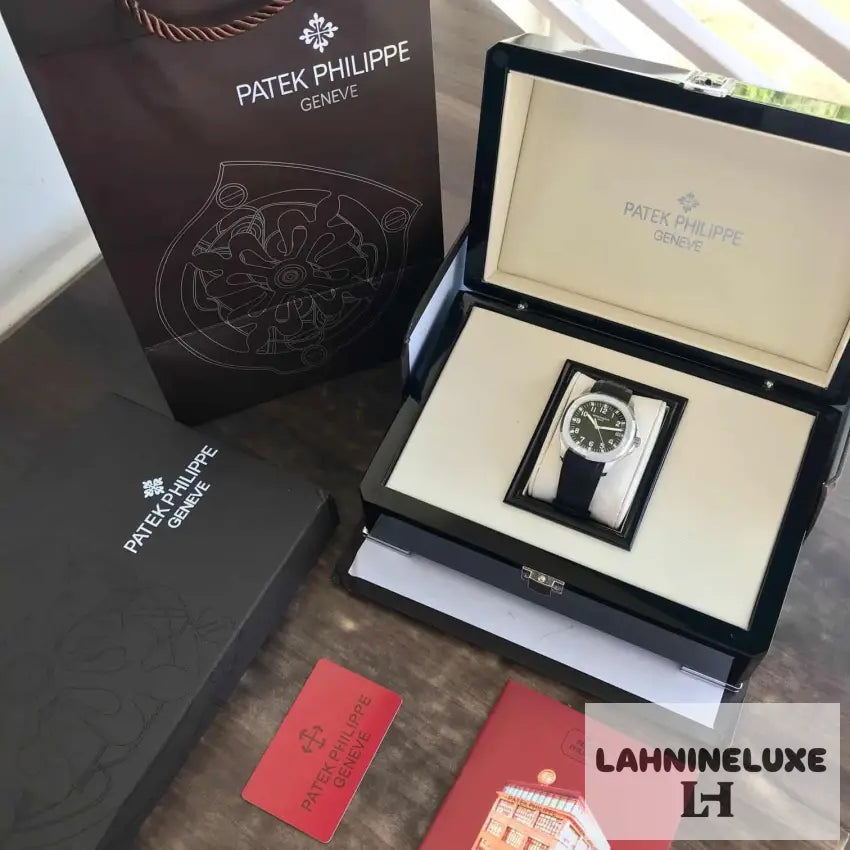 Patek Philippe Aquanaut Silver Black Swiss ETA Automatic Men’s Watch
