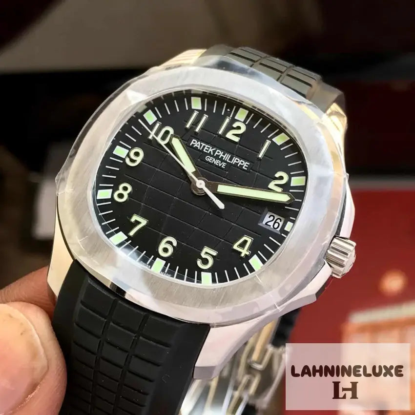 Patek Philippe Aquanaut Silver Black Swiss ETA Automatic Men’s Watch