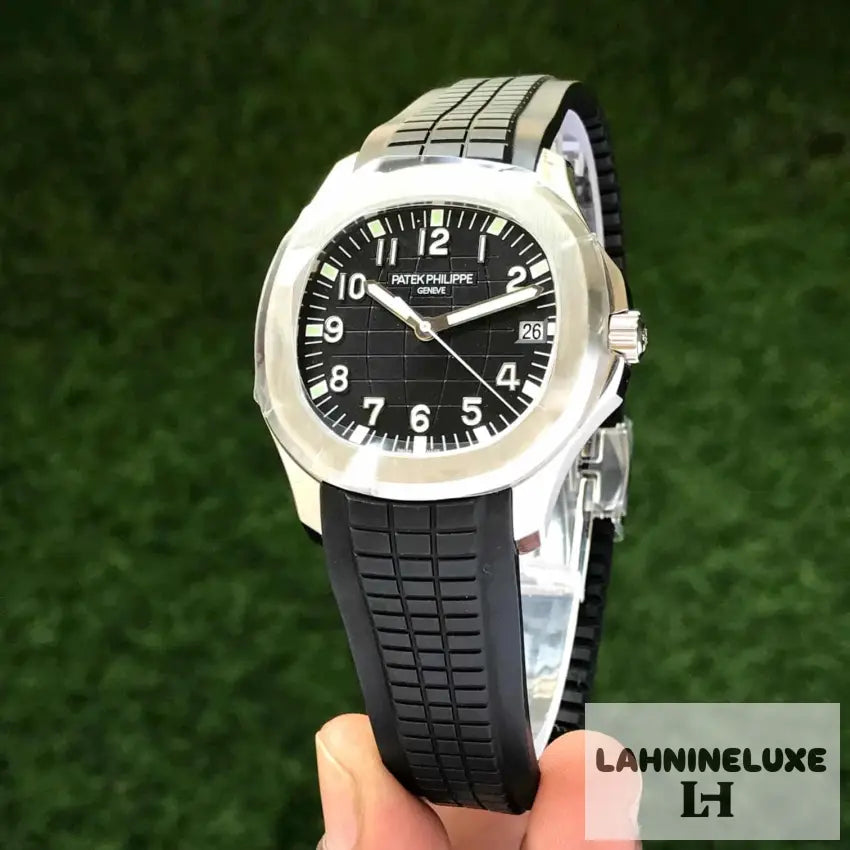 Patek Philippe Aquanaut Silver Black Swiss ETA Automatic Men’s Watch